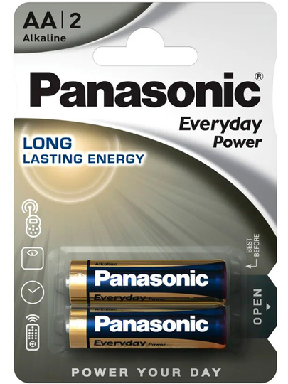 Элементы питания Panasonic LR6 Everyday Power BL*2 батарейка 2 шт батарейка ultra power aa lr6 1 5 в пальчиковые 12 шт