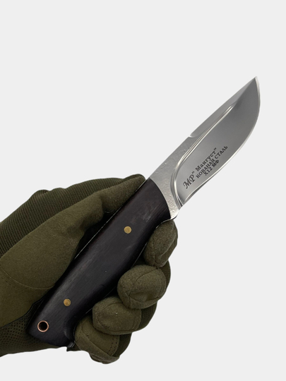 Нож охотничий Мангуст, сталь Х12МФ кованая, клинок цельный, рукоять граб (г. Кизляр) нож волк сталь хв5 граб