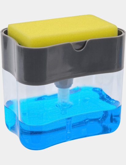 Диспенсер для моющего средства с губкой/для жидкого мыло/дозатор .