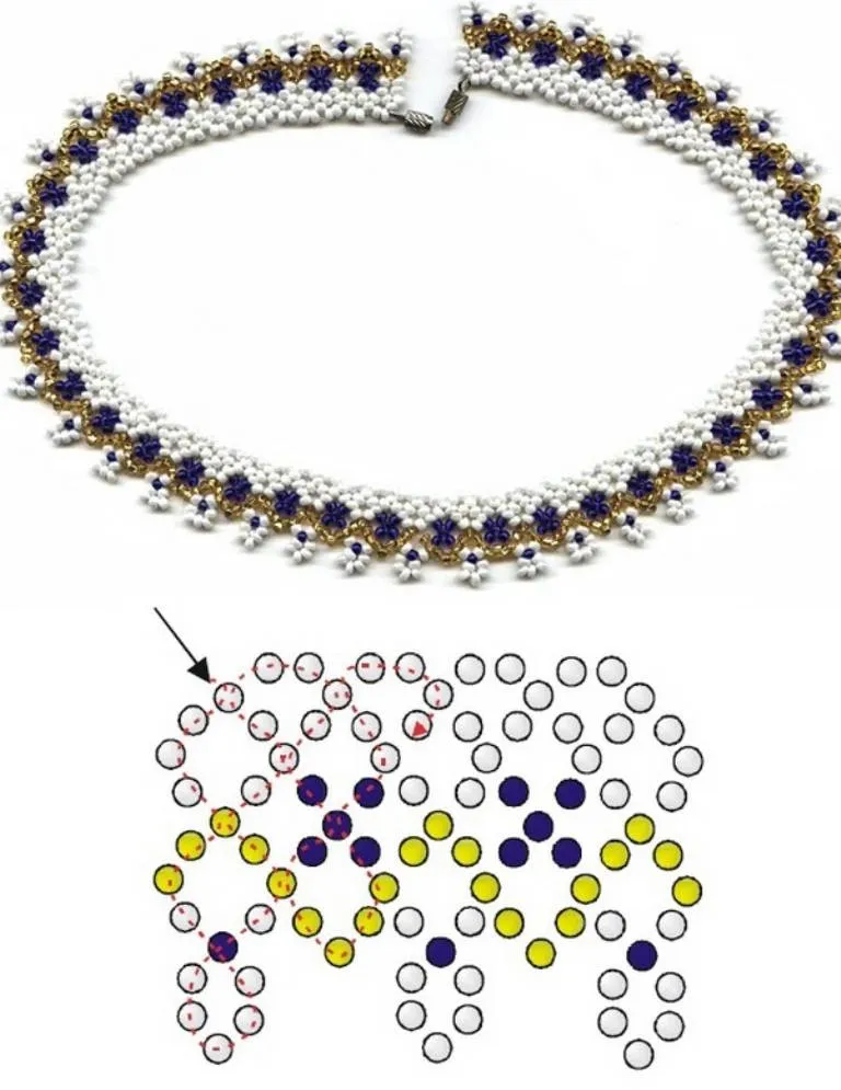 Ожерелье из бисера легкие